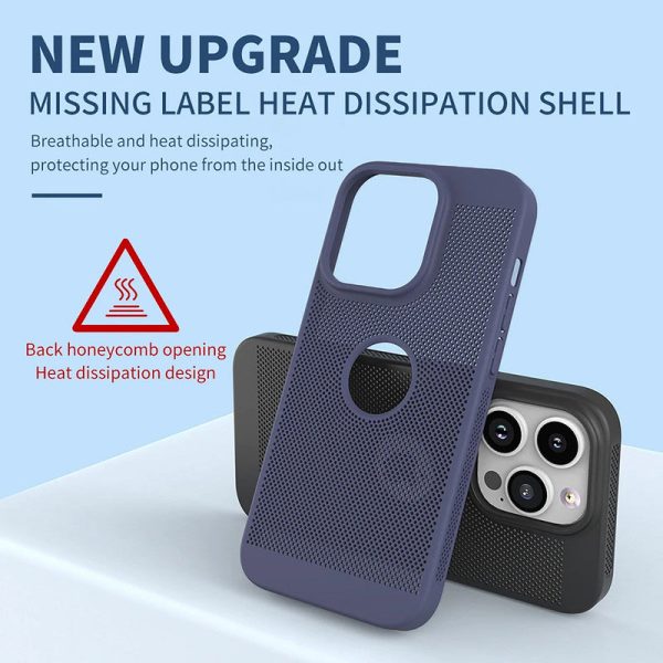 Ultra Slim Full Coverage Heat Sink Case with Honeycomb Mesh Back Cover For Apple iPhone 14 Pro Online now