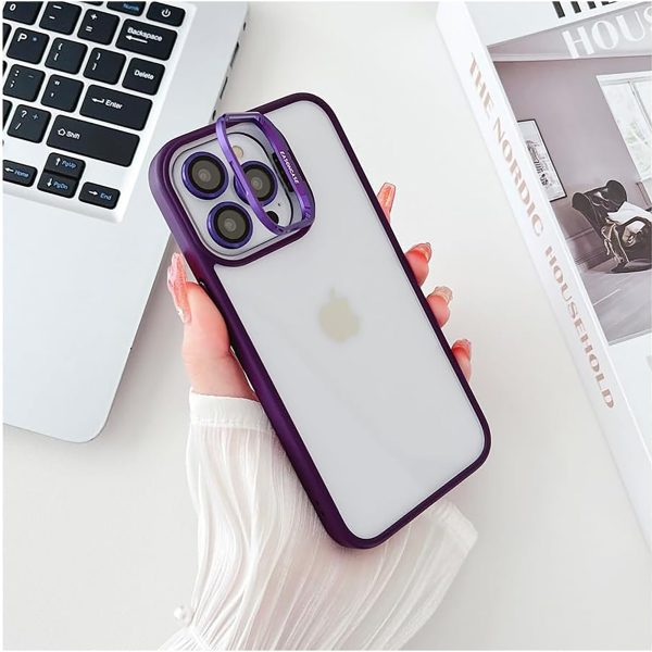 Transparent case with camera ring stand lens protector Back cover for Apple iPhone 15 Pro Max Supply