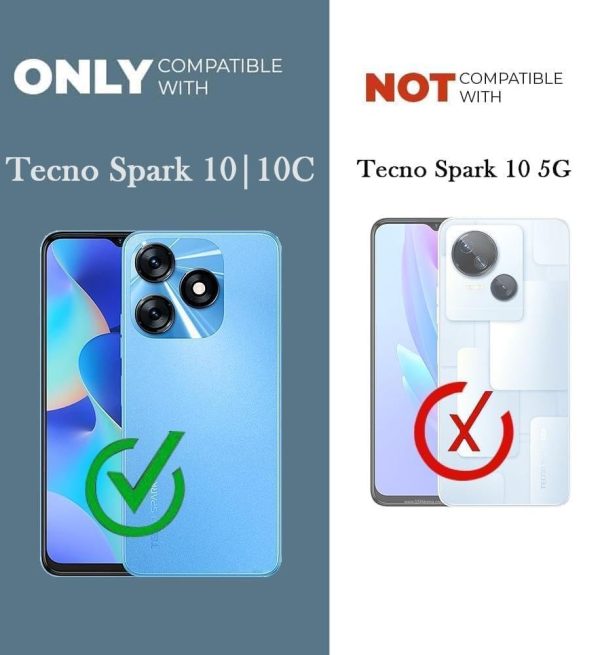 For Tecno Spark 10 | Tecno Spark 10C Back Cover Case (Hybrid Dual Armor Polycarbonate) Online now