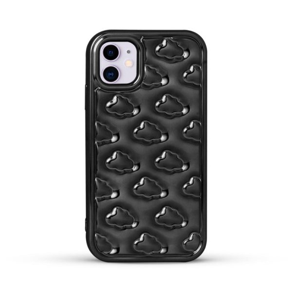 3D Cute Cloud Pattern Back Cover for Apple iPhone 12 Online now