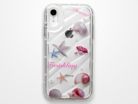 Cute Starfish Printed Transparent Back Cover for Apple iPhone Xr For Sale