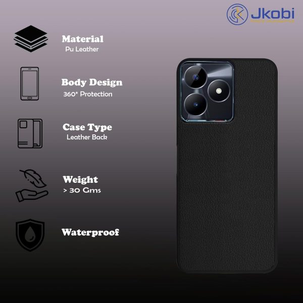 For Realme Narzo N53 Back Cover Case (Minimalist Professional Leather | Shockproof Metal Camera Protection) Online Sale