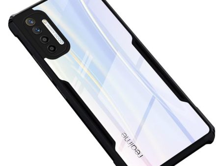 Back Cover Case for Realme XT | HybridShield Transparent Glass Back | Camera Protection - Black Bumper & Transparent Back Discount