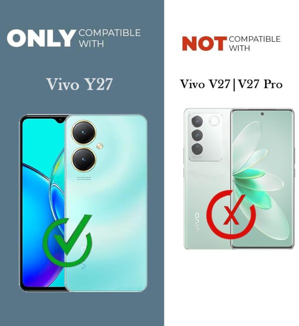 For Vivo Y27 Back Cover Case (Shockproof with Polycarbonate Clear Panel) For Cheap