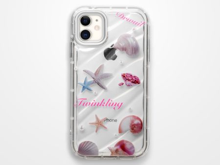 Cute Starfish Printed Transparent Back Cover for Apple iPhone 12 Online Sale