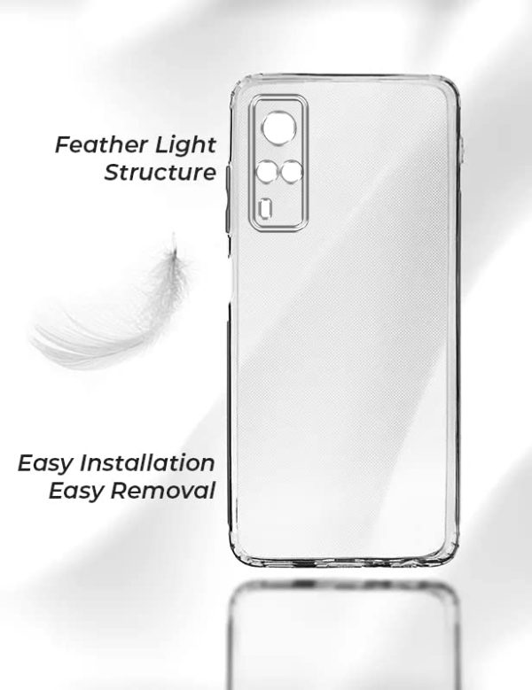 For Vivo Y53s 4G Back Cover Case (Silicone Crystal Clear | Pure Camera Protection | Soft and Flexible for Charger and Headphone sockets | Shockproof Bumpers) Online