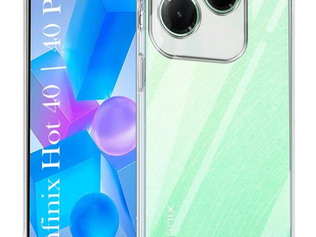 For Infinix Hot 40 | Infinix Hot 40 Pro Back Cover (Silicone Clear Shockproof Case with Camera Protection | Soft and Flexible | Transparent) Online