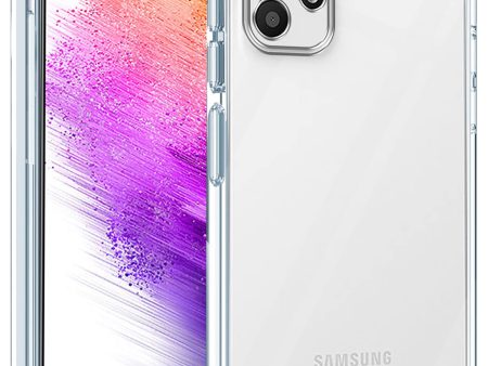 For Samsung Galaxy A73 5G Back Cover Case (Silicone Crystal Clear | Pure Camera Protection | Soft and Flexible for Charger and Headphone sockets | Shockproof Bumpers) Online