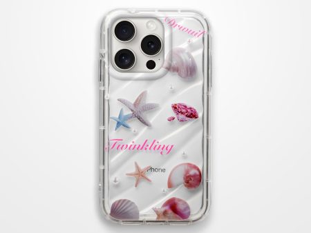 Cute Starfish Printed Transparent Back Cover for Apple iPhone 15 Pro Max Fashion