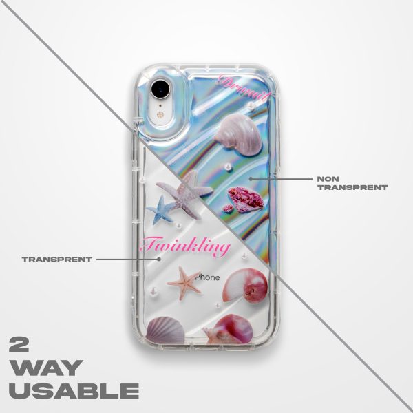 Cute Starfish Printed Transparent Back Cover for Apple iPhone 14 Pro Max Sale