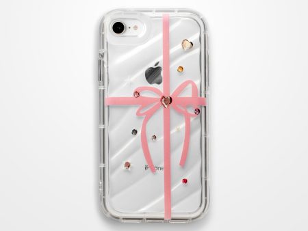 Ribbon Print Transparent Back Cover for Apple iPhone 7 Online Sale