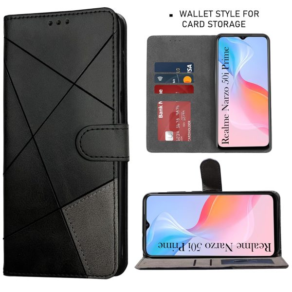 For Realme Narzo 50i Prime Flip Cover Case (Professional Dual Stitch Leather Elegant Finish) Supply