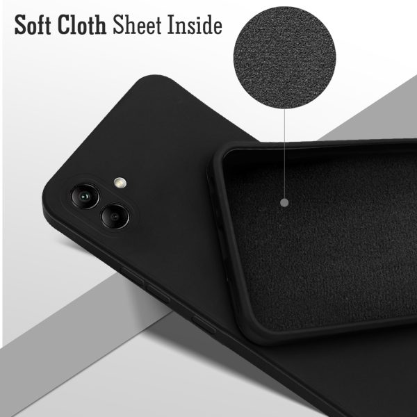 For Samsung Galaxy A04 | A04E Back Cover Case ( Matte Finish Silicone with Inside Fiber cloth) Hot on Sale