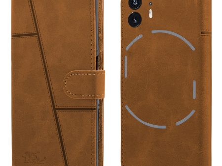 For Nothing Phone 2 Flip Cover Case (Stitched Leather with Magnetic Closure) Discount