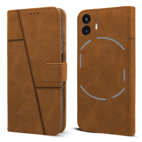 For Nothing Phone 2 Flip Cover Case (Stitched Leather with Magnetic Closure) Discount