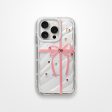 Ribbon Print Transparent Back Cover for Apple iPhone 14 Pro Max Supply