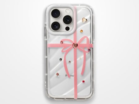 Ribbon Print Transparent Back Cover for Apple iPhone 14 Pro Max Supply