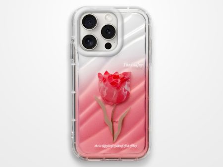 Tulip Flower Print Transparent Back Cover for Apple iPhone 15 Pro Max Online