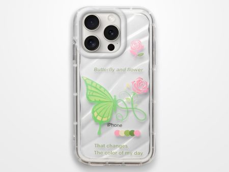 Butterfly Printed Transparent Back Cover for Apple iPhone 15 Pro Max Online now