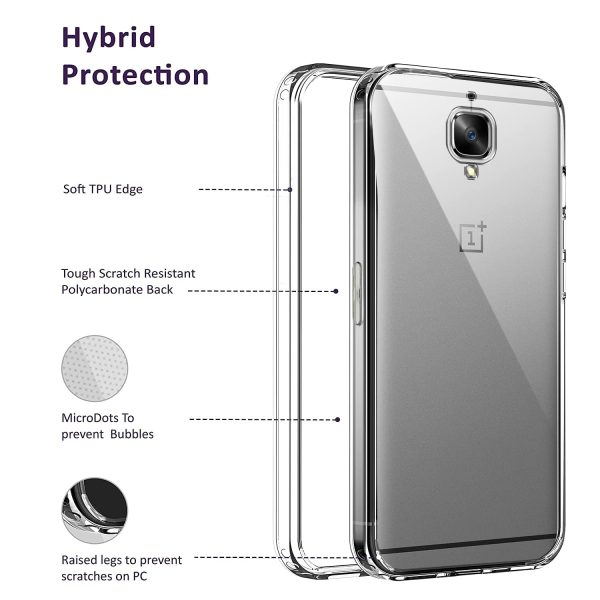 For OnePlus 3 Back Cover Case (Silicone Crystal Clear | Pure Camera Protection | Soft and Flexible for Charger and Headphone sockets | Shockproof Bumpers | Transparent) Online Hot Sale