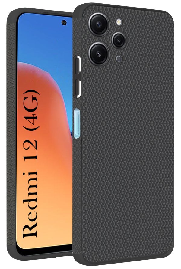 For Xiaomi Redmi 12 4G Back Cover Case (Liquid Silicone | Side Grip | Camera Protection) Fashion