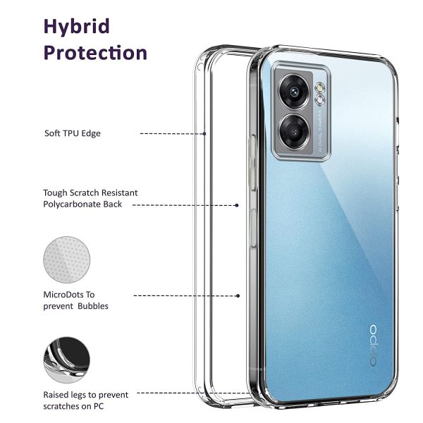 For Oppo A77 4G | Oppo A77s Back Cover Case (Silicone Crystal Clear | Pure Camera Protection | Soft and Flexible for Charger and Headphone sockets | Shockproof Bumpers | Transparent) For Discount