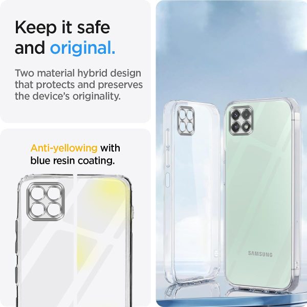 For Samsung Galaxy A22 5G Back Cover( Silicone Clear Shockproof Case with Camera Protection | Soft and Flexible | Transparent) Cheap