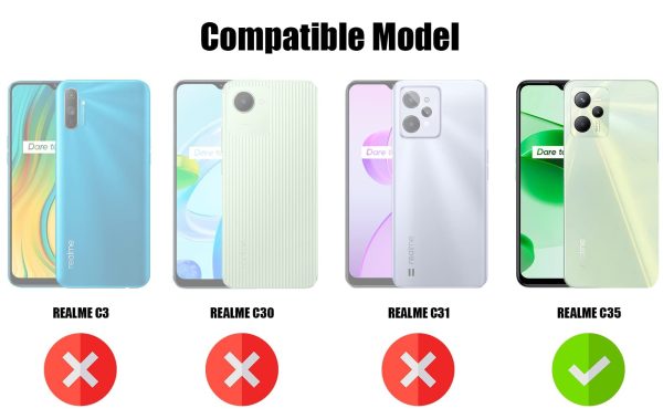 For Realme C35 Back Cover Case ( Silicone Crystal Clear | Pure Camera Protection | Soft and Flexible for Charger and Headphone sockets | Shockproof Bumpers | Transparent) Online