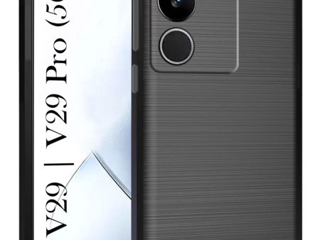 For Vivo V29 | Vivo V29 Pro 5G Back Cover (Hybrid Armor Case | Carbon Fiber Shockproof | Soft and Flexible) Online Hot Sale