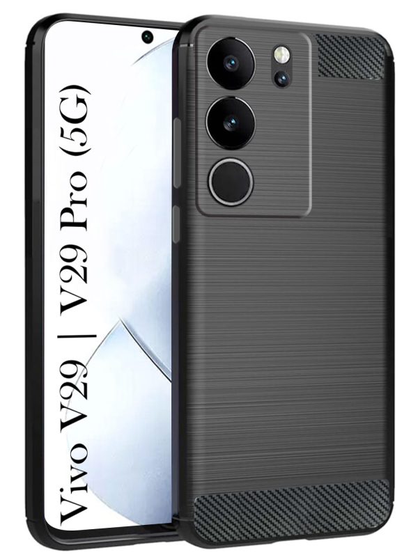 For Vivo V29 | Vivo V29 Pro 5G Back Cover (Hybrid Armor Case | Carbon Fiber Shockproof | Soft and Flexible) Online Hot Sale