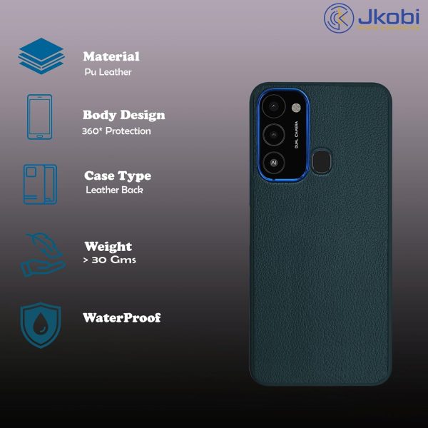 For Tecno Spark Go 2022 Back Cover Case (Minimalist Professional Leather | Shockproof Metal Camera Protection) Online now