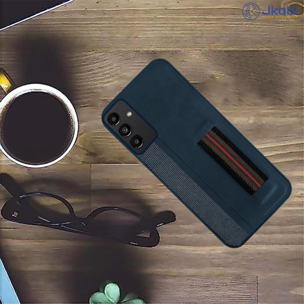 For Samsung Galaxy A13 5G Back Cover Case (Professional PU Leather | Strip Chain Holder Socket) Online now