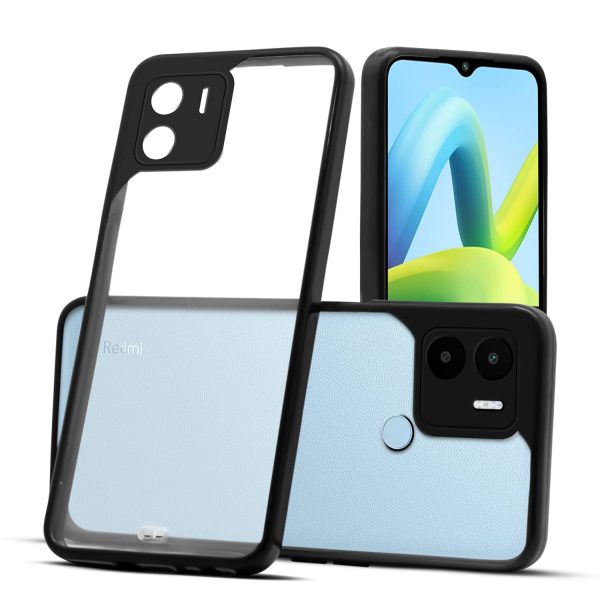 For Xiaomi Redmi A1 Plus | A2 Plus Back Cover Case (PC - Crystal Clear | Flexible Glass Back | Camera Protection | Airbag Shockproof Grip) Online Hot Sale