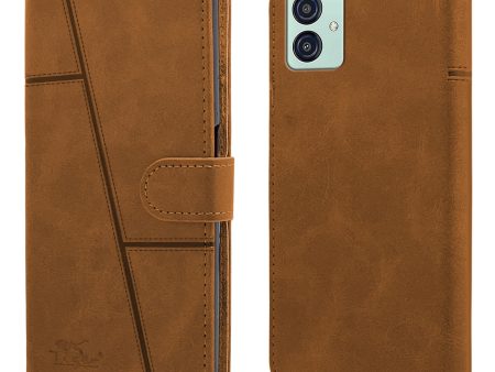 For Samsung Galaxy M04 | F04 Flip Cover Case (Stitched Leather with Magnetic Closure) Supply