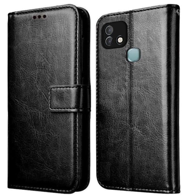 For Infinix Smart 5 Pro Flip Cover Case (Leather Finish | Magnetic Closure | Foldable Stand | Wallet Card Slots) For Discount