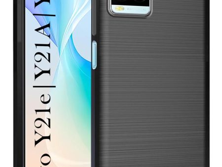 For Vivo Y21e | Vivo Y21A | Vivo Y32 Back Cover Case (Hybrid Armor Case | Carbon Fiber Shockproof | Soft and Flexible) For Cheap