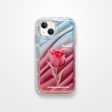 Tulip Flower Print Transparent Back Cover for Apple iPhone 14 Online now