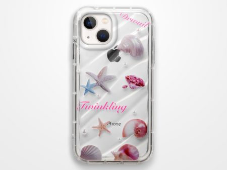 Cute Starfish Printed Transparent Back Cover for Apple iPhone 15 Hot on Sale