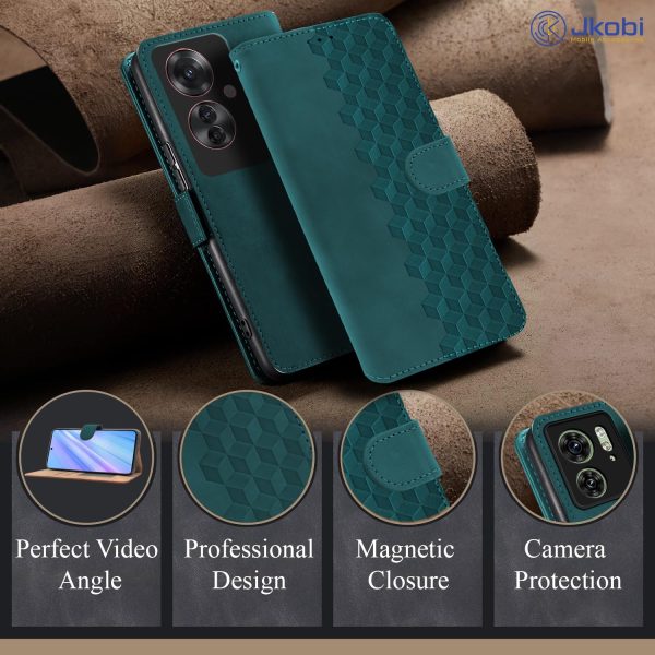 For Oppo F25 Pro 5G Flip Cover Case(Professional Velvet Cube Desing | Card Pockets Wallet & Stand | Magnetic Closure) Online