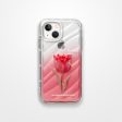 Tulip Flower Print Transparent Back Cover for Apple iPhone 14 Online now