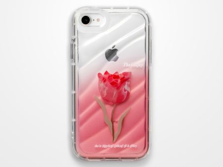 Tulip Flower Print Transparent Back Cover for Apple iPhone 7 Hot on Sale