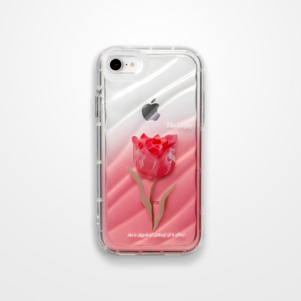 Tulip Flower Print Transparent Back Cover for Apple iPhone 7 Hot on Sale