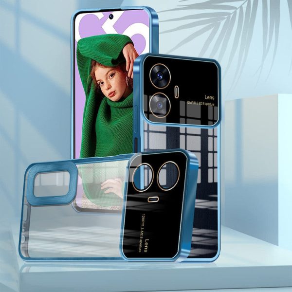 Transparent Camera Lens Protection Back Cover for Realme C55 Fashion