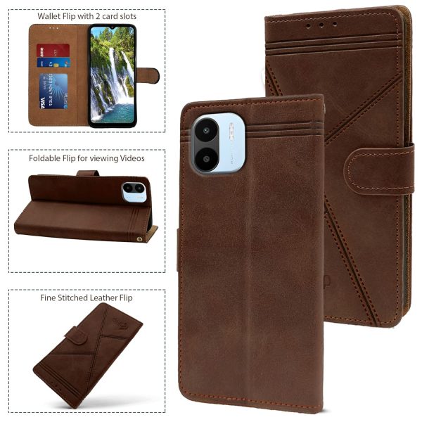 For Xiaomi Mi A1 2022 Flip Cover Case (Professional Line Pattern| Magnetic Closure | Inner TPU | Inbuilt Stand & Pockets | Office Wallet Style Flip Cover) Online Hot Sale