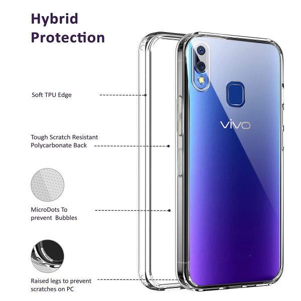 For Vivo Y95 | Vivo Y93 | Vivo Y91 Back Cover Case (Silicone Crystal Clear | Pure Camera Protection | Soft and Flexible for Charger and Headphone sockets | Shockproof Bumpers) Fashion