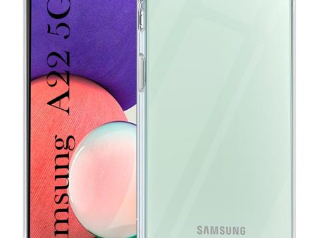 For Samsung Galaxy A22 5G Back Cover( Silicone Clear Shockproof Case with Camera Protection | Soft and Flexible | Transparent) Cheap