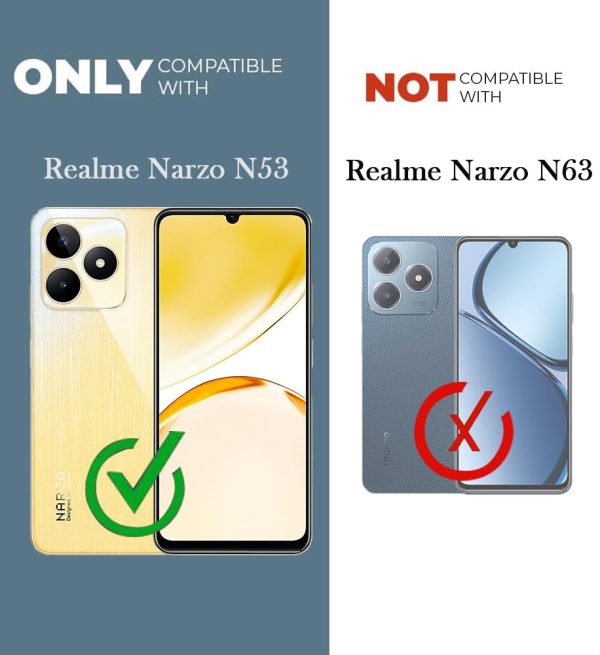 For Realme Narzo N53 Back Cover Case (Minimalist Professional Leather | Shockproof Metal Camera Protection) Online Sale