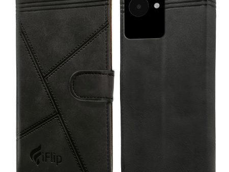 For Realme C30 Flip Cover Case (Professional Line Pattern| Magnetic Closure | Inner TPU | Inbuilt Stand & Pockets | Office Wallet Style Flip Cover) Online