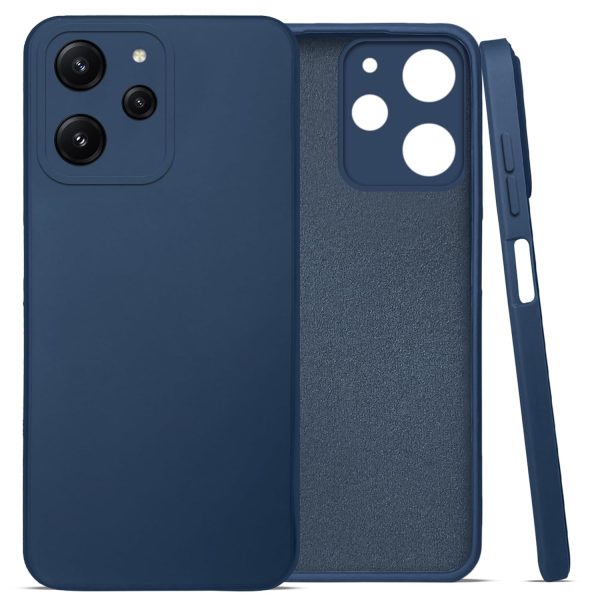 For Xiaomi Redmi 12 Back Cover Case (Matte Finish Silicone with Inside Fiber Cloth) Discount