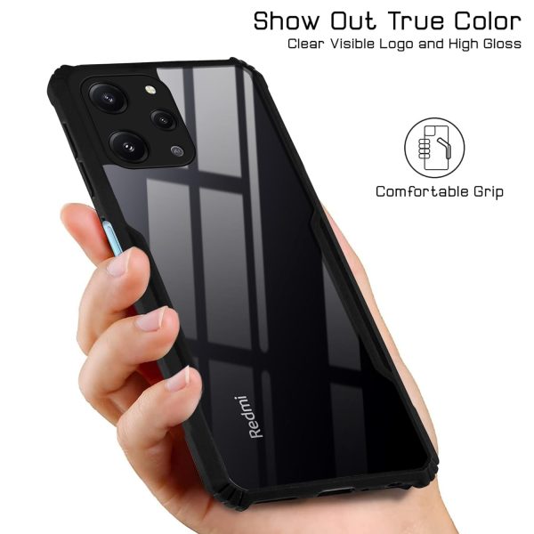 For Xiaomi Redmi 12 Back Cover Case (Shockproof with Polycarbonate Clear Panel) Online